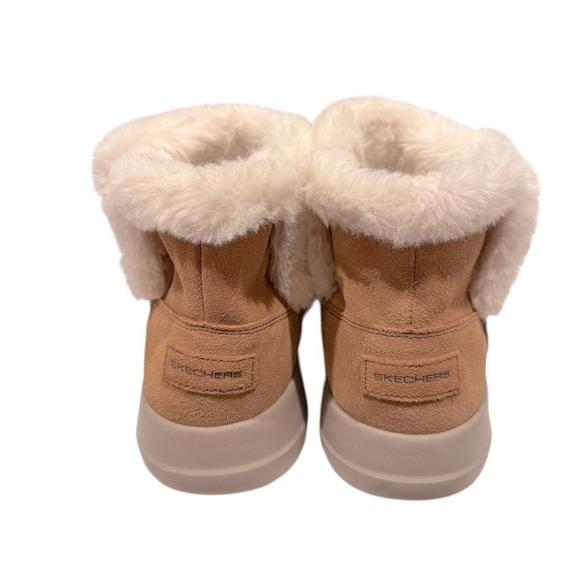 Skechers On the GO Joy Bundle Up Snow Bootie Suede Brown Women Size 10 - Picture 3 of 5